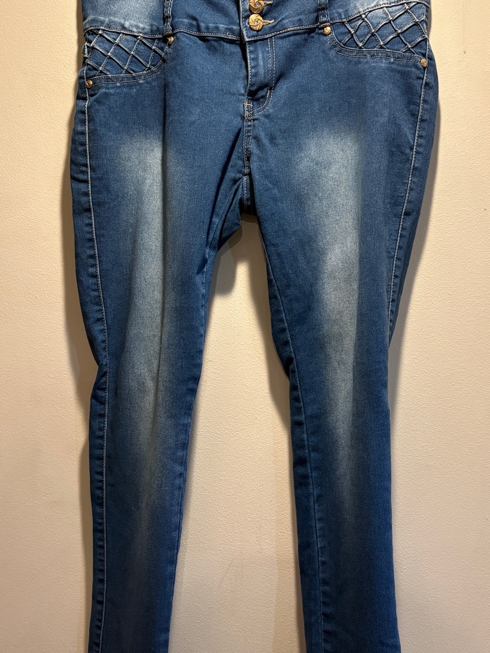Rhinestone Bootcut Jeans Tush Push Size 17 Y2K Levanta Cola Bling.